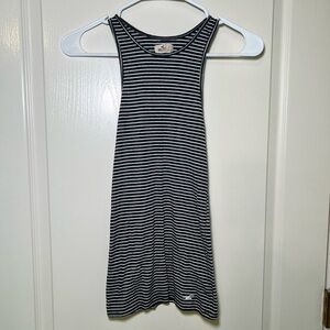 Hollister black and white striped tank top